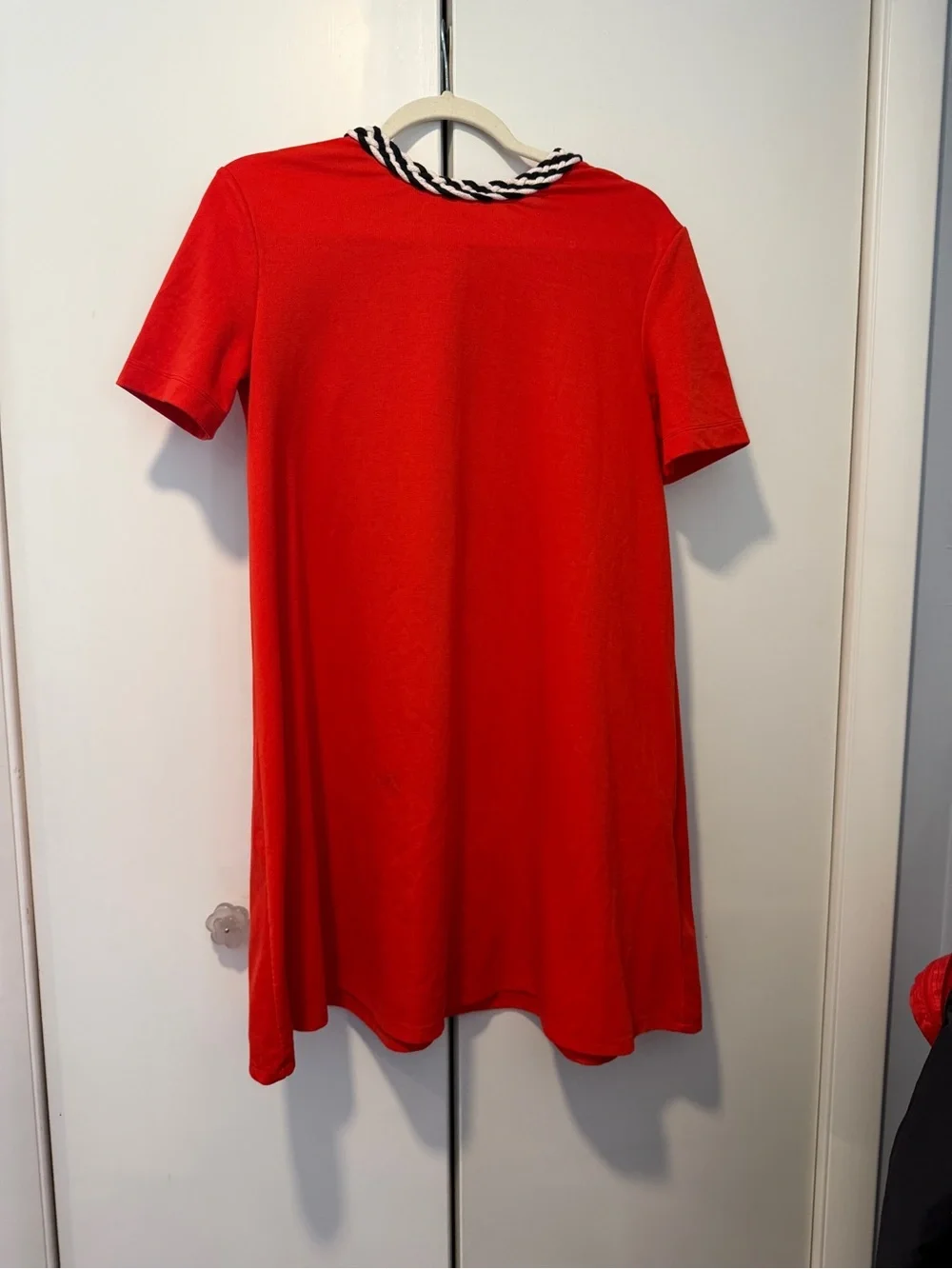 red and white striped dress zara shirt  The Frockery Round neck and short sleeve. Zara Striped Belted Shirt Dress